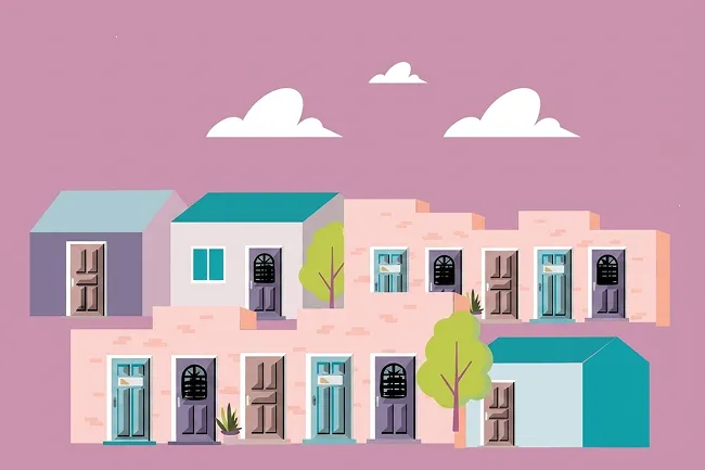 Animatie van de buurt